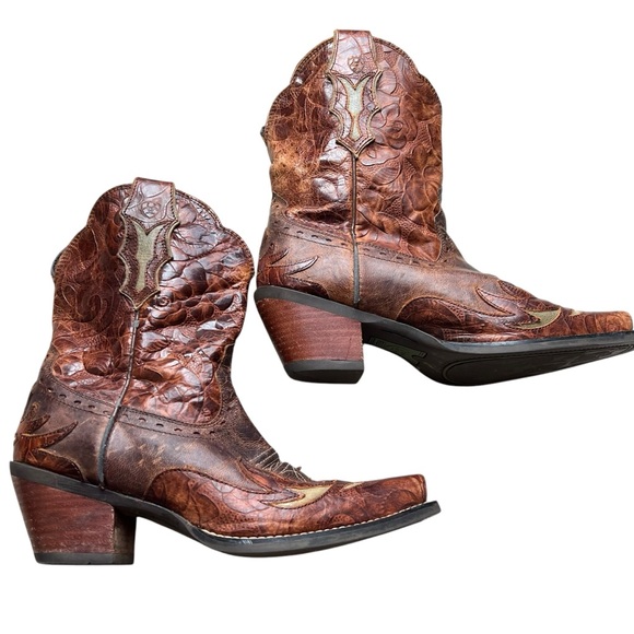 Ariat Womens Brown Leather Dahlia Cowboy Western Boots size 7 10008781 - Picture 4 of 16